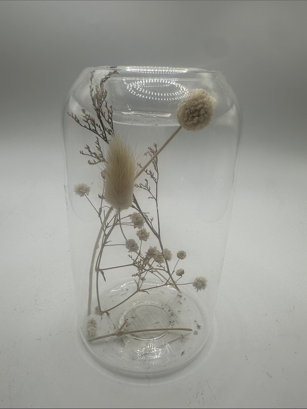 Neutral Dried Floral Dome Accent tea light holder –
